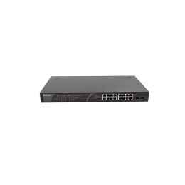 RG-ES118GS-P 16 x 10/100/1000 Base-T PoE/PoE+ Port | 2 x SFP Port 247W PoE Kapasitesi