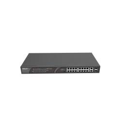 RG-ES118S-LP 16 x 10/100 Base-T PoE/PoE+ Port | 2 x SFP/RJ45 Combo Port 120W PoE Kapasitesi