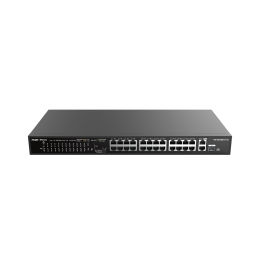 RG-ES126S-LP 24 x 10/100 Base-T PoE/PoE+ Port | 1 x 10/100/1000 Base-T Uplink Port 1 x SFP/RJ45 Combo Port | 180W PoE Kapasitesi 