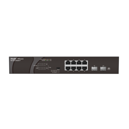 RG-ES110GDS-P 8 x 10/100/1000 Base-T PoE/PoE+ Port | 2 x SFP Port 120W PoE Kapatistesi - 0