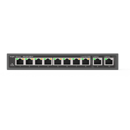 RG-ES110D-P 8 x 10/100 Base-T PoE/PoE+ Port | 2 x 10/100/1000 Base-T Uplink Port 110W PoE Kapasitesİ