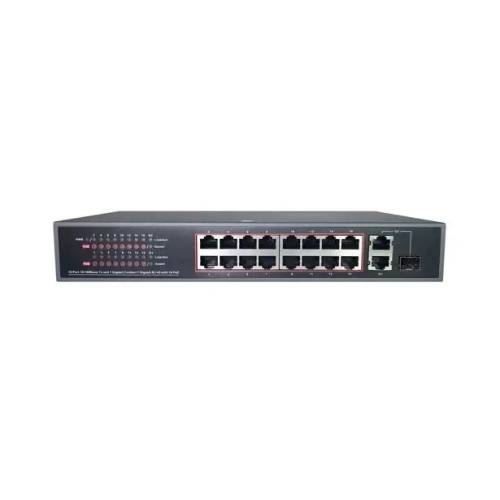 AL-ES16FP2UG1S 16 PORT POE 10/100 + 2 PORT GİGABİT UPLİNK + 1SFP ETHERNET SWİTCH - 0