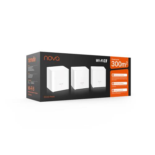 EX3 3-Pack AX1500 Whole Home Mesh Wi-Fi 6 System - 0