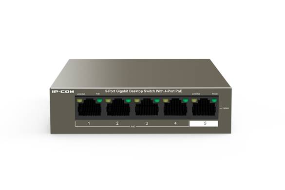 G1105P-4-63W 5-Port Gigabit Desktop Switch with 4-Port PoE - 0