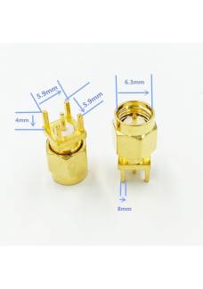 SM-P SMA ERKEK ŞASE PCB TİPİ 180 DERECE RF KONNEKTÖR