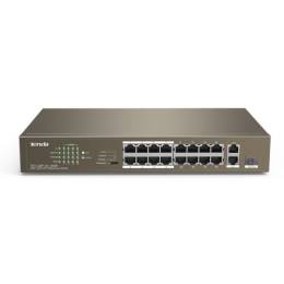 TEF1118P-16-150W 16 Port +2GE/1SFP 10/100 Yönitilemez Rack Mount Poe Switch