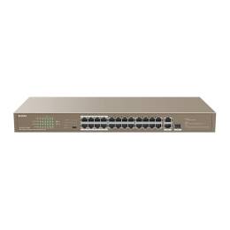 TEF1126P 24 PORT 10/100 POE 225W +1SFP Yönetilebilir Switch