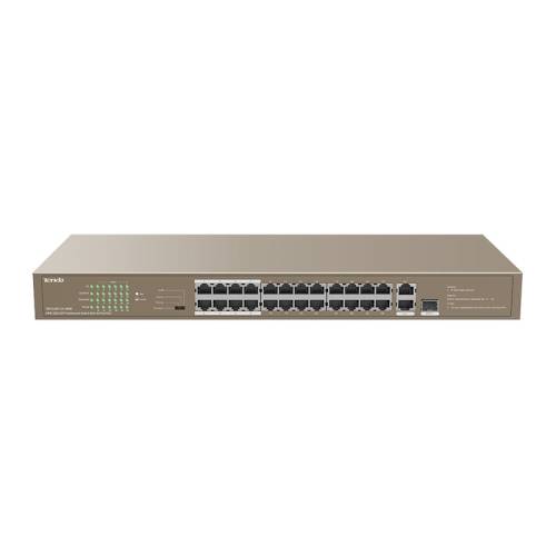 TEF1126P 24 PORT 10/100 POE 225W +1SFP Yönetilebilir Switch - 0